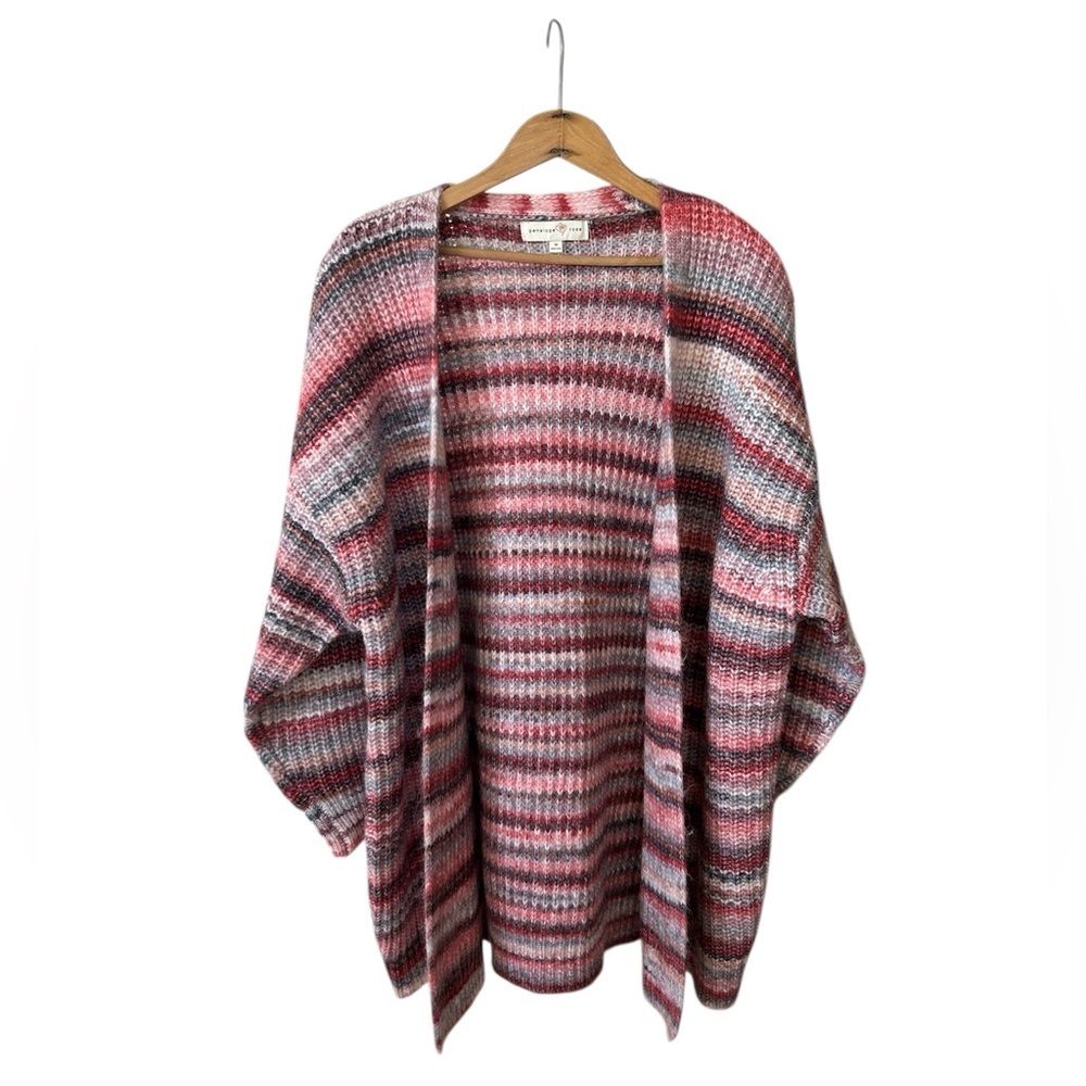 Penelope Rose | Women’s Pink/Purple Multi Striped Oversized Cardigan Sweater, M
